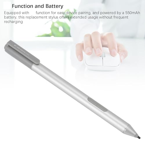 Active Stylus Pen, 2048 Levels Pressure Sensitivity, Bluetooth Function, 550mAh Battery, Ideal for Select Laptops, Digital Pen for Drawing Note Taking