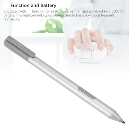 Active Stylus Pen, 2048 Levels Pressure Sensitivity, Bluetooth Function, 550mAh Battery, Ideal for Select Laptops, Digital Pen for Drawing Note Taking