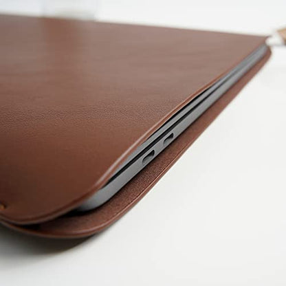 Laptop Sleeve 15 Inch Compatible with MacBook Pro 16 A2991 M3 A2780 A2485 A2141 MacBook Pro Retina 15 Color Dark Brown - color: Dark Brown, size: 15-16 Inch