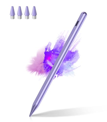 CMARS Stylus Pen for Touchscreen, Universal Tablet Pen for iPad/iPhone/Samsung/Huawei/Xiaomi/Android and More Devices, Stylists Pens Rechargeable, Digital Pencil with Magnetic Function - Purple - color: Purple