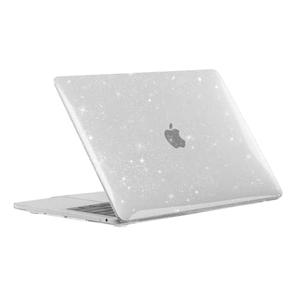 EooCoo Case for MacBook Air 13 inch M1 2020-2018, Sparkly Clear | Crystal Hard Shell Scratch Resistant Protective Cover, Lightweight, Ultra Thin and Transparent, Easy Snap-On - color: Sparkly Clear, size: Air 13.3-inch