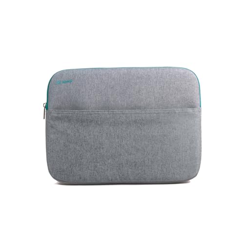 Speck Transfer Pro-Pocket Universal 15-16 Inch Laptop Sleeve with Front Pocket - Durable Protective Case for Laptops and Tablets - Compatible with MacBook Computers - Sweater Grey/Biscay Teal - color: Sweater Grey/Biscay Teal