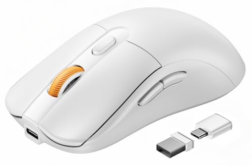 ProtoArc Bluetooth Wireless Mouse, USB C Mouse, EM15 Rechargeable Lightweight Portable Type C Wireless Mice for Laptop, Tablet, PC, Windows, Mac OS-White - color: White