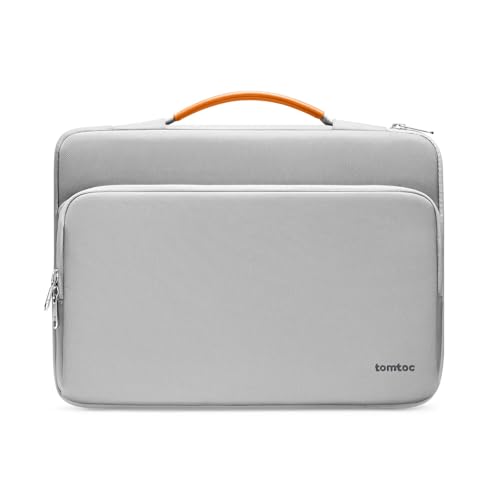 tomtoc 360° Protective Laptop Case Bag for 14-inch MacBook Pro M5 Pro/Max | 2026 A3426 A3427 A3434 M4/M3/M2/M1 A3112 A3401 A3185, 12.9-13 Inch iPad Pro/Air, Water-Resistant Accessory Carrying Sleeve - color: Gray, size: 14 Inch for MacBook Pro