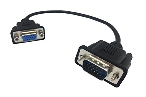 CERRXIAN 1ft VGA SVGA 15 Pin HD15 Male to Female Adapter Video Monitor Extension Cable for PC Laptop TV Porjector(mf)