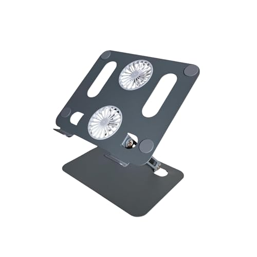 Adjustable Laptop Stand for Desk,Office and Home Foldable Laptop Riser Holder with Cooling Fan