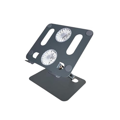 Adjustable Laptop Stand for Desk,Office and Home Foldable Laptop Riser Holder with Cooling Fan