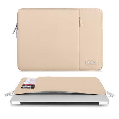 MOSISO Laptop Case 13 inch, Laptop Sleeve Bag with Pocket | Compatible with MacBook Neo A3404 2026/Air/Pro 13 M5/M4/M3/M2/M1 2026-2016, Polyester Vertical Computer Bag, Apricot - color: Apricot, size: 13 inch