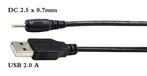 USB 2.0 A Male to DC 2.5x0.7mm Male Adapter Cable 5 Volt DC Barrel Power Jack Charging Cable for Tablet, Electronic Dog, Access Control Attendance (1M DC 2.5x0.7mm)(2packs) - color: 1M DC 2.5x0.7mm