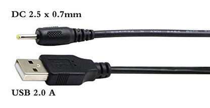 USB 2.0 A Male to DC 2.5x0.7mm Male Adapter Cable 5 Volt DC Barrel Power Jack Charging Cable for Tablet, Electronic Dog, Access Control Attendance (1M DC 2.5x0.7mm)(2packs) - color: 1M DC 2.5x0.7mm