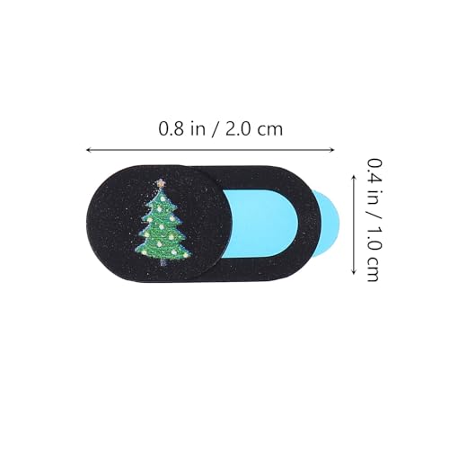 3pcs Webcam Cover Slide for Laptop and Desktop, Christmas Theme Black Anti-Peeping Camera Privacy Protector, Ultra-Thin Sliding Lens Guard for Computer and Tablet Use