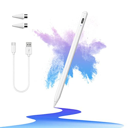 EFAITHFIX Stylus Pen for Touch Screens with Magnetic Design Rechargeable Universal Active Stylus Pen Compatible with iOS/Android/Tablet/Phones/iPad pro/Mini/Air Digital Pencil for Writing and Drawing - color: Stylus Pen for Android White