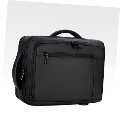 KALLORY Large Capacity USB Charging Business Laptop Backpack for Men, Black Waterproof Notebook Bookbag Suitable for Travel and Work