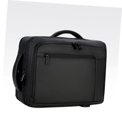KALLORY Large Capacity USB Charging Business Laptop Backpack for Men, Black Waterproof Notebook Bookbag Suitable for Travel and Work