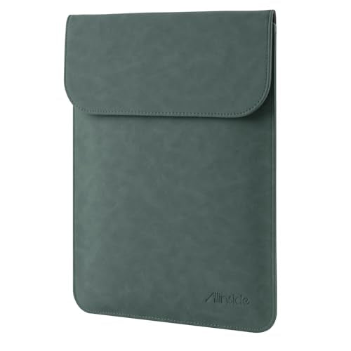 Allinside 13 inch Laptop Sleeve Case for MacBook Neo A18 Pro/MacBook Air 13 2018-2026/MacBook Pro 13 2016-2022, Waterproof PU Suede Leather Laptop Sleeve Bag Protective Vertical Case Cover, Dark Green - color: 03-Dark Green, size: 13" for New MacBook Air