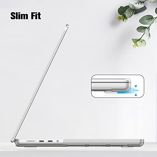 Fintie Hard Shell Case for MacBook Pro 14 Inch, Frost Clear | A3434 A3112 A3185 A3401 A2992 A2918 A2779 A2442 A3426 A3427, 2021-2026, M5/M4/M3/M2/M1 - color: Frost Clear, size: Pro 14 Inch