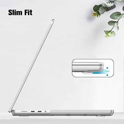 Fintie Hard Shell Case for MacBook Pro 14 Inch, Frost Clear | A3434 A3112 A3185 A3401 A2992 A2918 A2779 A2442 A3426 A3427, 2021-2026, M5/M4/M3/M2/M1 - color: Frost Clear, size: Pro 14 Inch