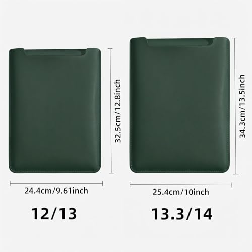 13Inch Laptop Sleeve Case Compatible with MacBook Air 13 M3 M2 M1 / MacBook Pro 13Inch, MacBook Neo Case, Surface Pro 12-3,iPad Pro/Air 13 Dell HP ASUS(Green) - color: Green, size: 12/13inch