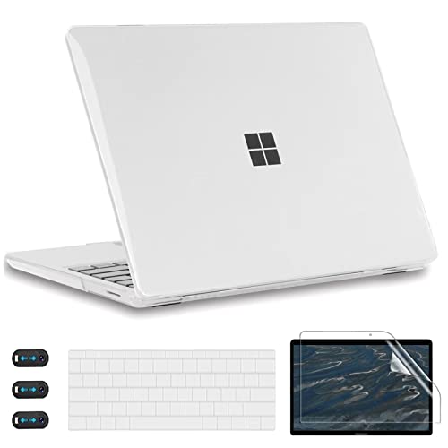 CISSOOK Case for 13.5" Microsoft Surface Laptop 5/4/3 with Alcantara Palm Rest Model 1950/1769/1867/1958, Crystal Clear Hard Shell Case with Screen Protector Keyboard Cover for Laptop 13.5-Transparent - color: Transparent, size: with Alcantara Palm Rest