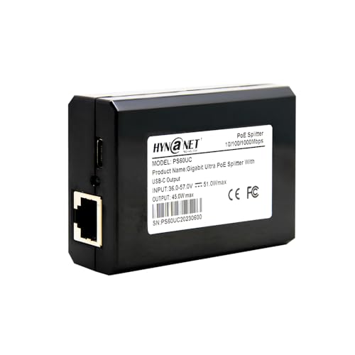 60W Gigabit PoE++ Splitter IEEE802.3bt to USB-C Power Adapter Output 5V/9V/12V/15V/20V for Raspberry Pi 4,Eero,Laptop,Google Mesh,Phone,Tablets,Google Pixel