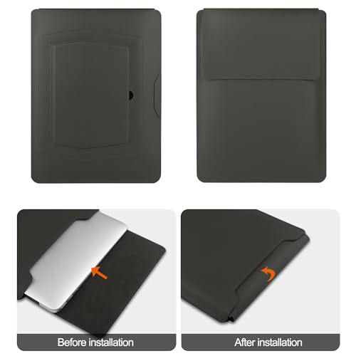 HoYiXi 15.6" Laptop Sleeve-Compatible with MacBook Pro 16/15.4'' MacBook Pro 15, Mac Air 15 - Waterproof Soft 15 16 inch pc case for HP, Dell, 15 inch Laptop Sleeve case,Grey - color: grey, size: 15.6'' /15-16 Inch Laptop Sleeve