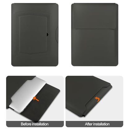 HoYiXi 15.6" Laptop Sleeve-Compatible with MacBook Pro 16/15.4'' MacBook Pro 15, Mac Air 15 - Waterproof Soft 15 16 inch pc case for HP, Dell, 15 inch Laptop Sleeve case,Grey - color: grey, size: 15.6'' /15-16 Inch Laptop Sleeve