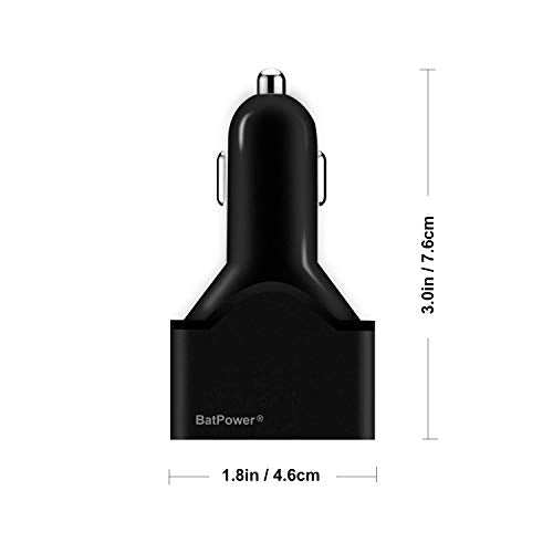 BatPower High Power Delivery 120W USB-C Laptop Car Charger Compatible with Surface Book Laptop 4 3 Pro 10 9 8 X 7 HP Razer Dell USB-C Laptop Vehicle Charger DC 12v-24v Auto Charger - color: Black