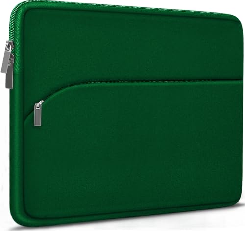 Laptop Case 14 inch, Slim Portable Monitor Protective Cover with Front Pocket, Traveling Computer Carrying Bag Laptop Sleeve Compatible for MacBook Air/Pro, HP, Dell, Lenovo, Acer, Dark Green - color: Dark Green, size: 14 inch
