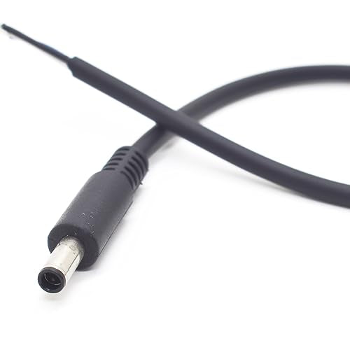 2Pack 1FT 4.5x3.0mm DC Bare Cord Power Pigtail Cable for Dell Laptop Repair | 4.5x3.0mm Small Pin Male, 3 Wire Open End Cable,0.3M Powe Adapter Cord for Dell Latitude XPS Inspiron Power Supply DIY Cable - size: 4.5x3.0mm Male