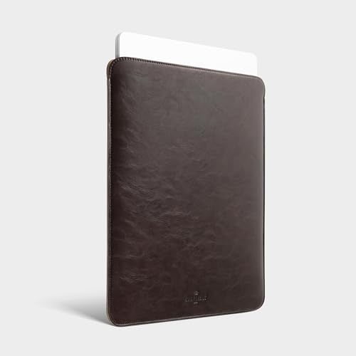 Comfyable Laptop Sleeve 13 Inch Precisely Compatible with MacBook Air M5 2026 & MacBook Pro/Neo A18, Faux Leather Cover Case, Dark Brown - color: Dark Brown, size: For 13" MacBook Pro & Air & Neo