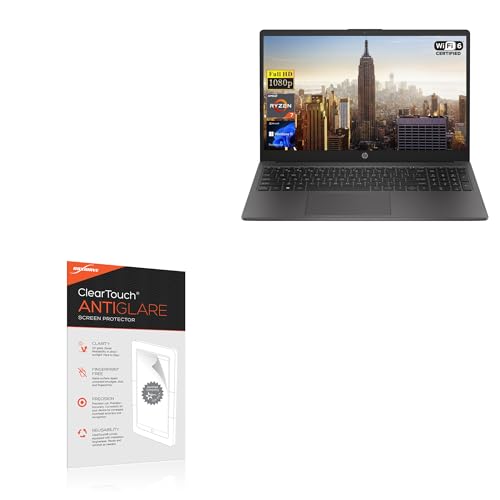 BoxWave Screen Protector Compatible with HP 255 G10 Laptop (15.6 in) - ClearTouch Anti-Glare (2-Pack), Anti-Fingerprint Matte Film Skin