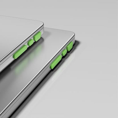 ProElife 7-Pcs Anti Dust Dirt Plug for MacBook Pro 14 16 M5 M4, Green | Durable Laptop Silicone Anti Dirt Protective Cover, Custom Fit Design, Easy to Apply and Clean, Non-Slip Dust Plugs Set - color: Green