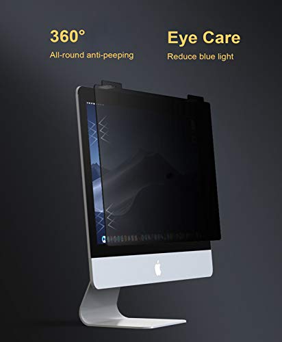 360° 4 Way Privacy Screen Filter for Macbook 13.3 inch - Blue Light Blocking Film Protector, Easy On/Off Laptop Screen Protector