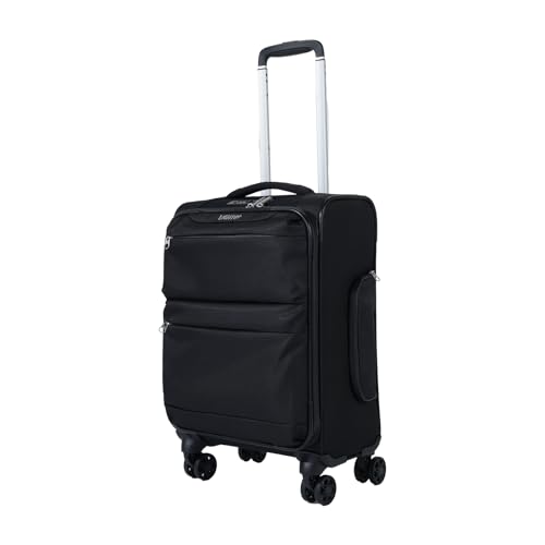LIGHTGO 20 Inch Carry On Luggage, Ultra Light Softside Suitcase with Spinner Wheels, 20x14x8 Inches Including Wheels for Airline Approved, TSA Lock, Water Resistant Luggage for Women Men, Black - color: Black, size: 20in