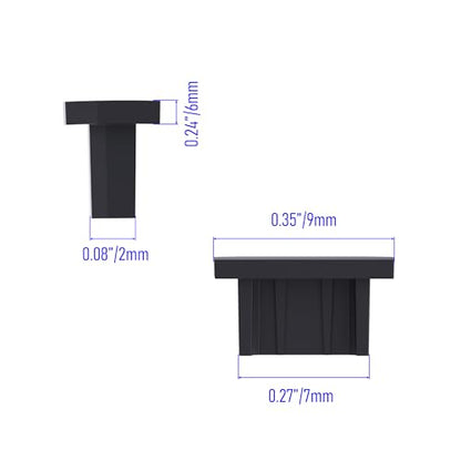 10 PCS Micro USB Port Anti-dust Plugs, Silicone Covers Caps Stoppers, Port Protector for PC Laptop Notebook Computers, Other Devices, 0.26 x 0.09 (LxW) - size: Micro USB/Black/10 PCS