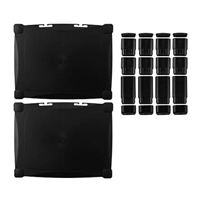 Kantek Two-Level Monitor Stand, 17" X 13.25" X 3.5" To 7", Black, Supports 50 Lbs - style: Two Level with Drawer