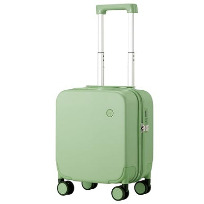 mixi Carry on Luggage 14 Inch Underseat Personal Item Suitcases with Spinner Wheels, Hardside Rolling Suitcase PC with TSA Lock Lightweight Travel Case, Fine Grid Avocado Green - color: Fine Grid Avocado Green, size: 14in Underseat