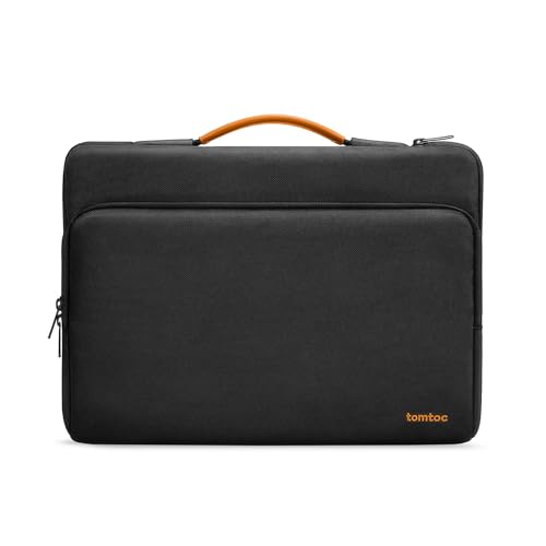 tomtoc 360° Protective Laptop Case Bag for 13-inch New MacBook Air M5/A3449 | M4/A3240, M3/A3113, M2/A2681 M1/A2337, 13“ MacBook Neo/Pro, iPad Pro M5 & iPad Air M4, Water-Resistant Carrying Sleeve Bag - color: Black, size: 13 Inch for New MacBook Air & Pr