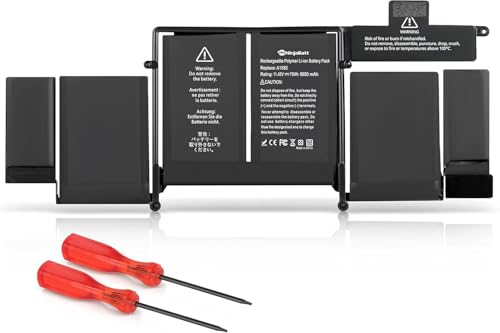 NinjaBatt A1502 Battery for Apple MacBook Pro Retina 13" A1582 A1493 | Fits MGX72LL/A ME864LL/A ME866LL/A MGX82LL/A 020-8148 020-8184 MF840 MF841 MF843 MGX92 – 75Wh 11.42V 12-month warranty - size: A1502 A1582