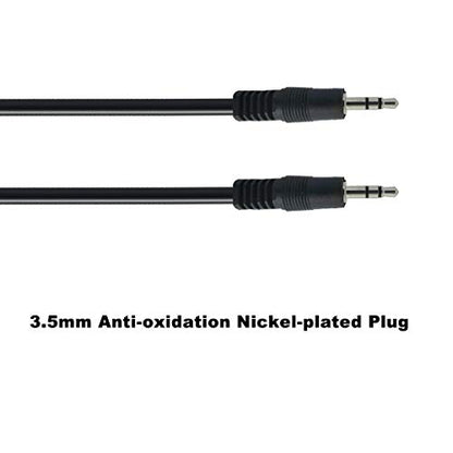 3.5mm Audio Splitter Cable, Dual Device AUX Adapter for PC Headphones | Aluminum Connector, Stereo Audio Sharing, PC Laptop Gaming Speaker Headphone Compatible, Plug & Play Design - size: 6ft