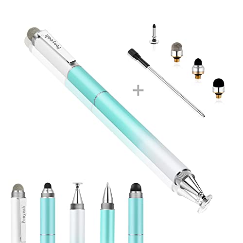 Penyeah Capacitive Stylus Pen 4-in-1, Rubber+Mesh+Disc+Ballpoint-Dream Blue | Grab & Use, Universal Stylus Pen for iPad/iPhone/Android Phone & Tablets/Samsung/Fire/Nintendo Switch & More Device - color: gradient blue