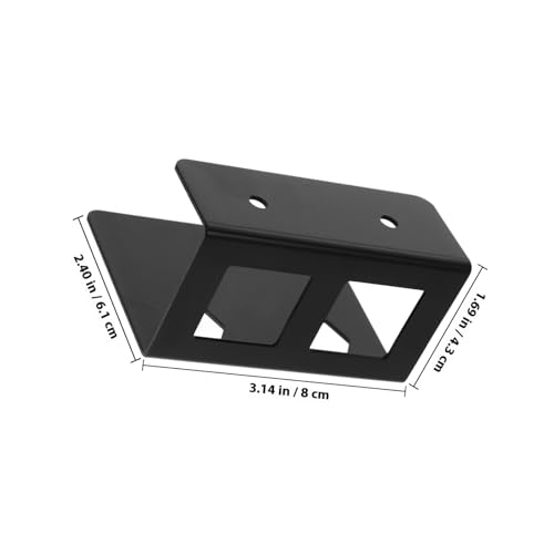 Zerodeko Desk Laptop Mount with Metal Screw Mounting Bracket and Protective Pads, Universal 3pcs Black Laptop Storage Holder for Keyboard, Cables, and Network Switch, Office and Study
