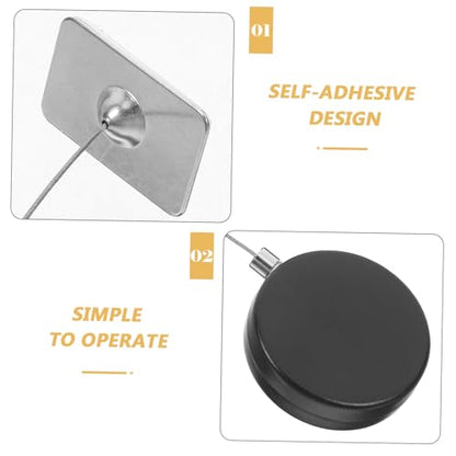 Uonlytech Retractable Steel Cable Lock Remote Control Anti-Theft Security Tether for Travel 2-Piece Set Suitable for Laptops and Electronics