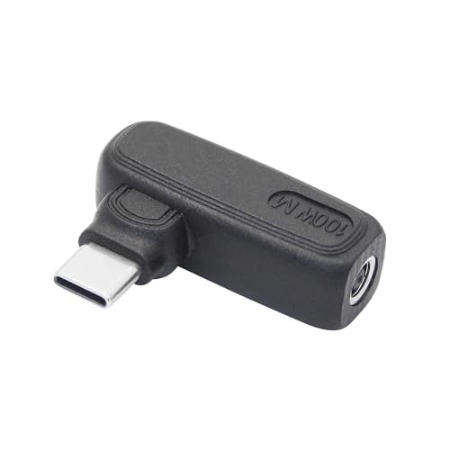 90 Degree 100W DC 4.5mm x0.6mm Power Adapter, Input 15 - 20.5V, PD Chip | Right Angle DC 4506 Female to USB Type C Male PD Plug, Built in PD Intelligent Chip Quick Identification V/A, for USB C Port - style: DC 4506 Female to USB Type c Male - 100W
