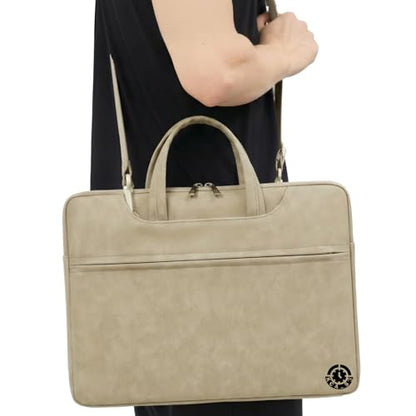Light Grey Durable Laptop Shoulder Bag 13-14 Inch ONLY MacBook Pro 13 Intel M1 HP EliteBook 840 G7 G8 G9 Lenovo Yoga 7i 9i ThinkPad X13 T14 ASUS Chromebook Flip C434 Shockproof Professional - color: Light Grey, size: Small-Med 13-14 Inches