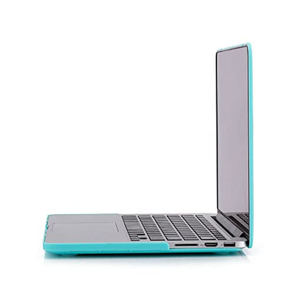 RUBAN for Old MacBook Pro Retina 13 inch (A1502 & A1425 Models) 2015 2014 2013 2012 Release,Plastic Hard Shell Case & Keyboard Cover, Turquoise - color: Turquoise