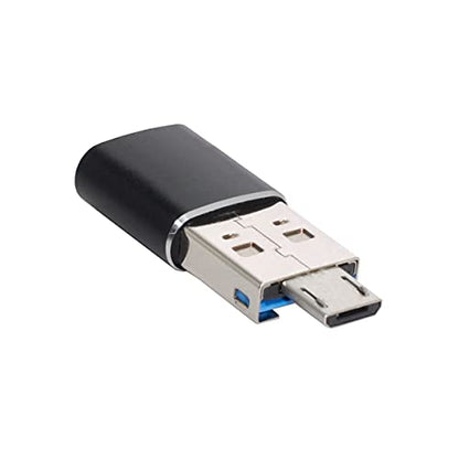 cablecc USB 3.0 to Micro SD SDXC TF Card Reader with Micro USB 5pin OTG Adapter for Tablet/Cell Phone… - color: Black USB3.0-TF +OTG