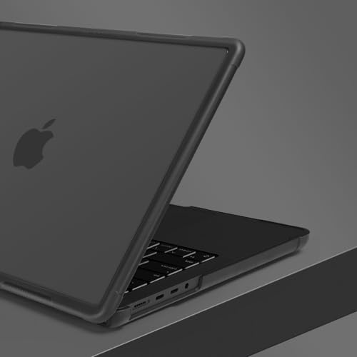 MOSISO Compatible with MacBook Pro 14 inch Case M5 M4 M3 M2 M1 2026-2021 | 4 in 1 Kit Shock-Absorbing Shell with Fold Kickstand, A3427 A3426 A3434 A3112 A3185 A3401 A2918 A2992 A2779 A2442, Black - color: Black