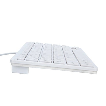 I Focus MCSaite Mini 78 Keys Wired Keyboard - with Keyboard Cover Computer keypad for Laptop MAC Windows 10/8 / 7 / Vista/XP(White+Keyboard Film) - color: White