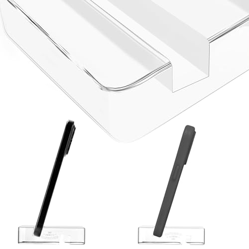 Square Portable Acrylic Cell Phone, CuteTransparent Desk Tablet Stand Universal Creative Travel-Friendly Accessory Compatible Smartphones and Mini Tablet - color: Transparent